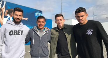 jugador de la academia de futbol SIA football Academy Jose Miguel Ocampo con Felipe, Hector Herrera y Tiquinho Soares trials Puma FC Porto with Soares, Felipe and Herrera
